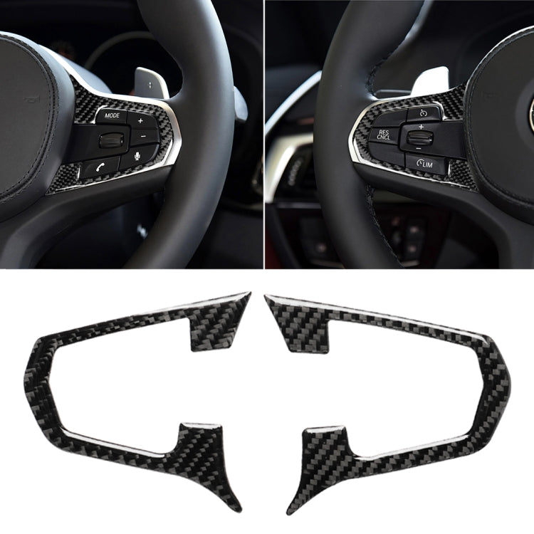 Car Carbon Fiber Steering Wheel Button Configuration A Decorative Sticker for BMW 5 Series G30/G38 X3 G01/G08