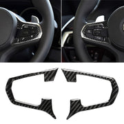 Car Carbon Fiber Steering Wheel Button Configuration A Decorative Sticker for BMW 5 Series G30/G38 X3 G01/G08