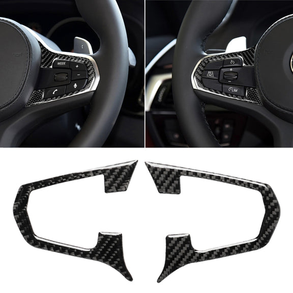 Car Carbon Fiber Steering Wheel Button Configuration A Decorative Sticker for BMW 5 Series G30/G38 X3 G01/G08