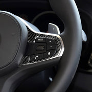 Car Carbon Fiber Steering Wheel Button Configuration A Decorative Sticker for BMW 5 Series G30/G38 X3 G01/G08