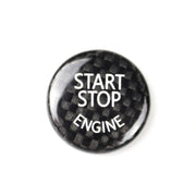 Car Engine Start Key Push Button Cover Trim Carbon Fiber Sticker Decoration for BMW F / G Chassis (Black)