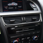 Car Carbon Fiber Air Conditioning Air Outlet Frame Decorative Sticker for Audi A4 B8 2009-2016 / A5 2008-2017 / Q5 2009-2017​, Left Drive