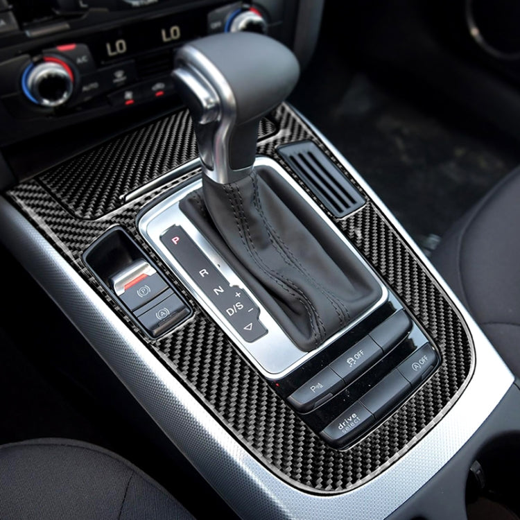 Car Carbon Fiber Gear Position Panel Decorative Sticker for Audi 2010-2018 Q5 / 2009-2016 A4L / 2009-2016 A5