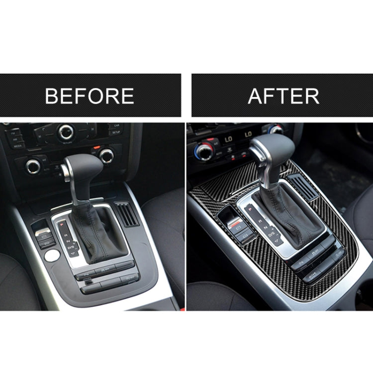 Car Carbon Fiber Gear Position Panel Decorative Sticker for Audi 2010-2018 Q5 / 2009-2016 A4L / 2009-2016 A5