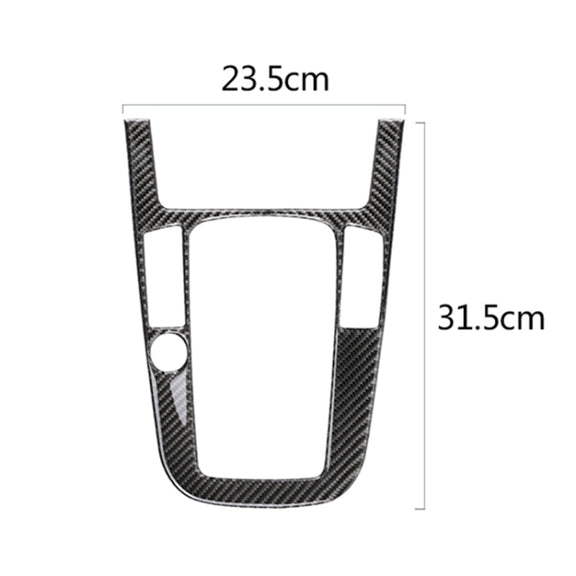 Car Carbon Fiber Gear Position Panel Decorative Sticker for Audi 2010-2018 Q5 / 2009-2016 A4L / 2009-2016 A5, Left Drive