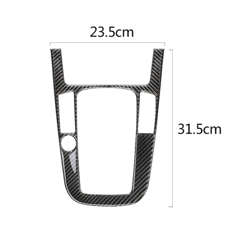Car Carbon Fiber Gear Position Panel Decorative Sticker for Audi 2010-2018 Q5 / 2009-2016 A4L / 2009-2016 A5, Left Drive