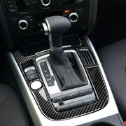Car Carbon Fiber Gear Position Panel Decorative Sticker for Audi 2010-2018 Q5 / 2009-2016 A4L / 2009-2016 A5, Left Drive