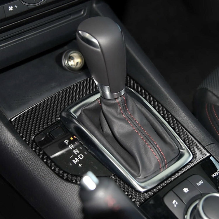 Car Carbon Fiber Left Drive Gear Frame A Decorative Sticker for Mazda Axela 2013-2016