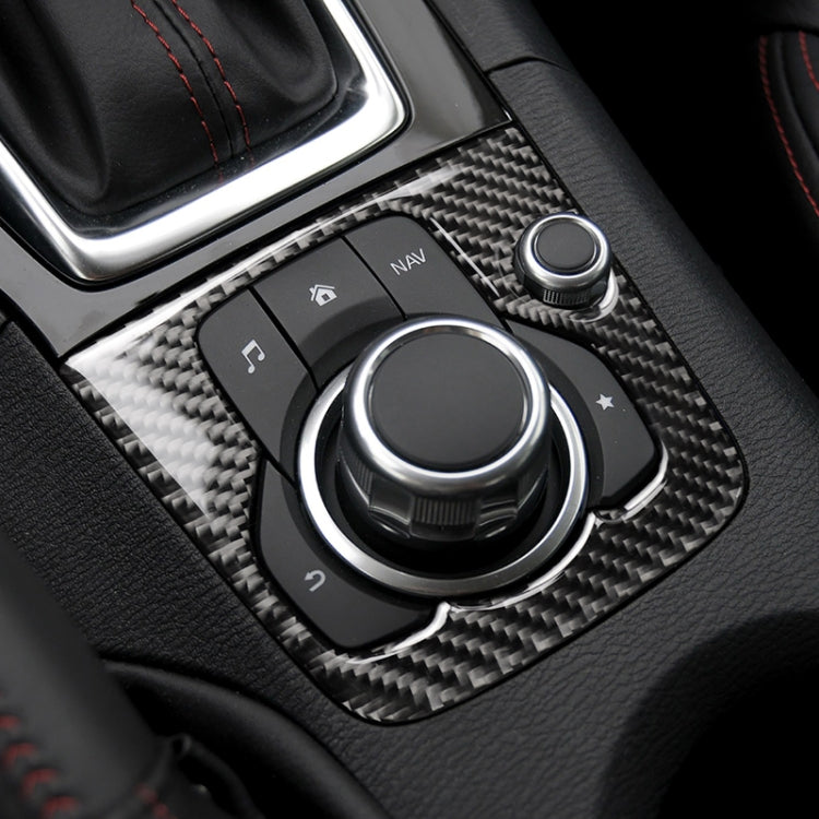Car Carbon Fiber Left Drive Multimedia Frame A Decorative Sticker for Mazda Axela 2013-2016