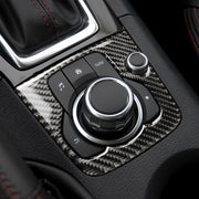 Car Carbon Fiber Left Drive Multimedia Frame A Decorative Sticker for Mazda Axela 2013-2016
