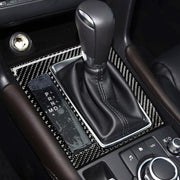 Car Carbon Fiber Left Drive Gear Frame B Decorative Sticker for Mazda Axela 2017-2018