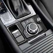 Car Carbon Fiber Left Drive Multimedia Frame B Decorative Sticker for Mazda Axela 2017-2018