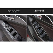 Car Carbon Fiber Right Drive Window Lift Panel Decorative Sticker for Mazda Axela 2014 / 2017-2018