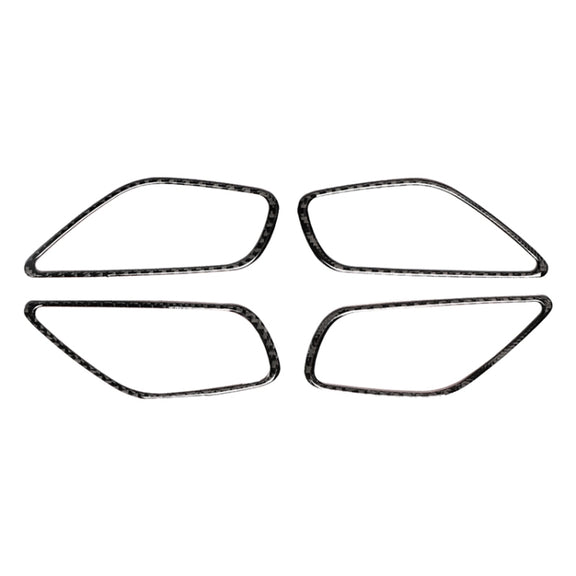 4 PCS Car Carbon Fiber Door Inner Handle Frame Decorative Sticker for Mazda Axela 2014 / 2017-2018