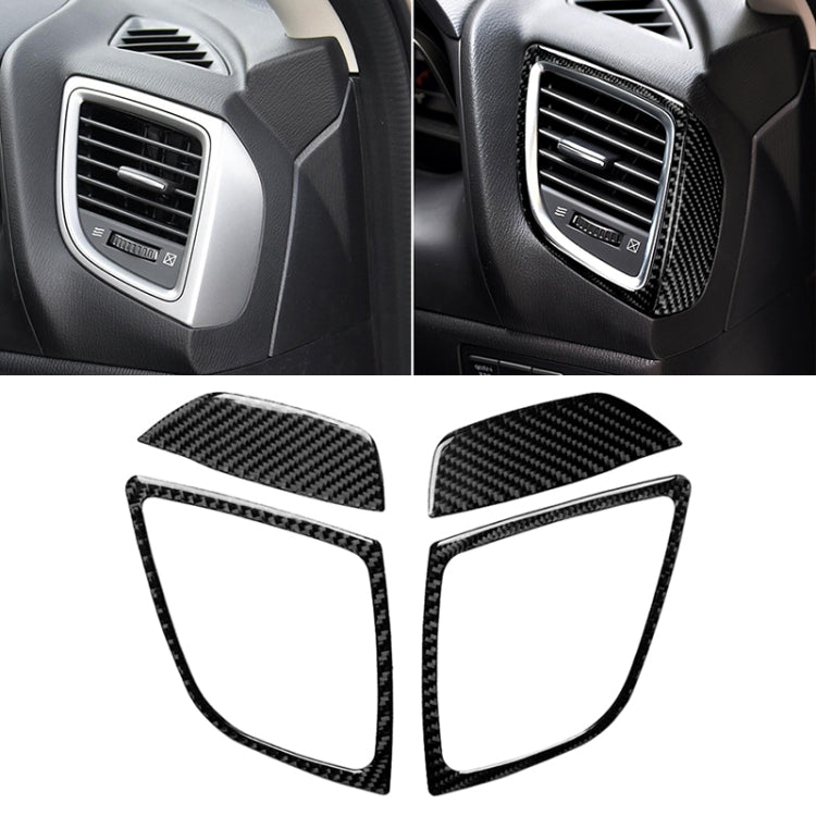 Car Carbon Fiber Right and Left Air Outlet Decorative Sticker for Mazda Axela 2014 / 2017-2018