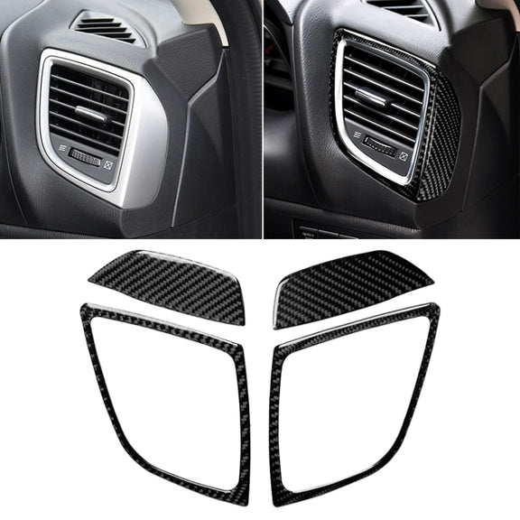 Car Carbon Fiber Right and Left Air Outlet Decorative Sticker for Mazda Axela 2014 / 2017-2018