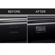 Car Carbon Fiber Front Passenger Seat Storage Box Decorative Sticker for Mazda Axela 2017-2018