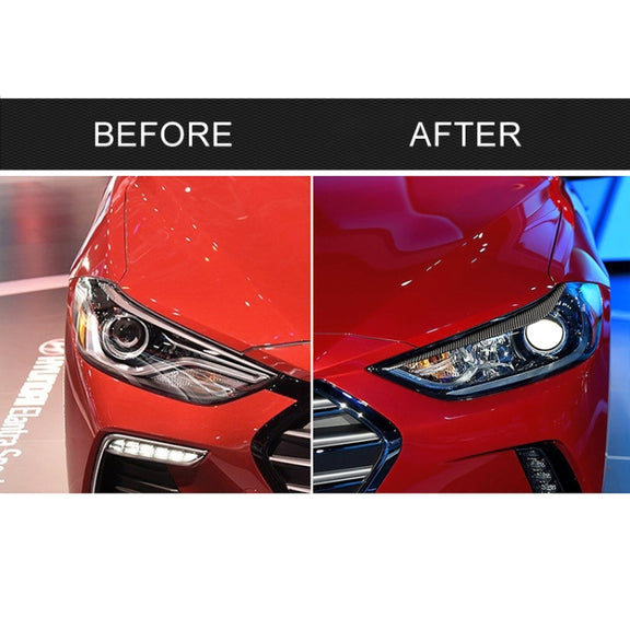 Car Carbon Fiber Light Eyebrow for Hyundai Elantra 2016-2018