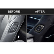 Car Carbon Fiber Seat Adjustment Decorative Sticker for Toyota Eighth Generation Camry 2018-2019, Left Drive