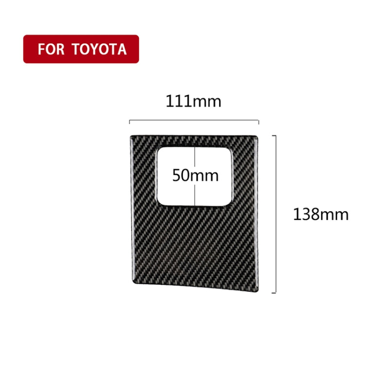 Car Carbon Fiber Main Driving Storage Box Decorative Sticker for Toyota Eighth Generation Camry 2018-2019, Left Drive