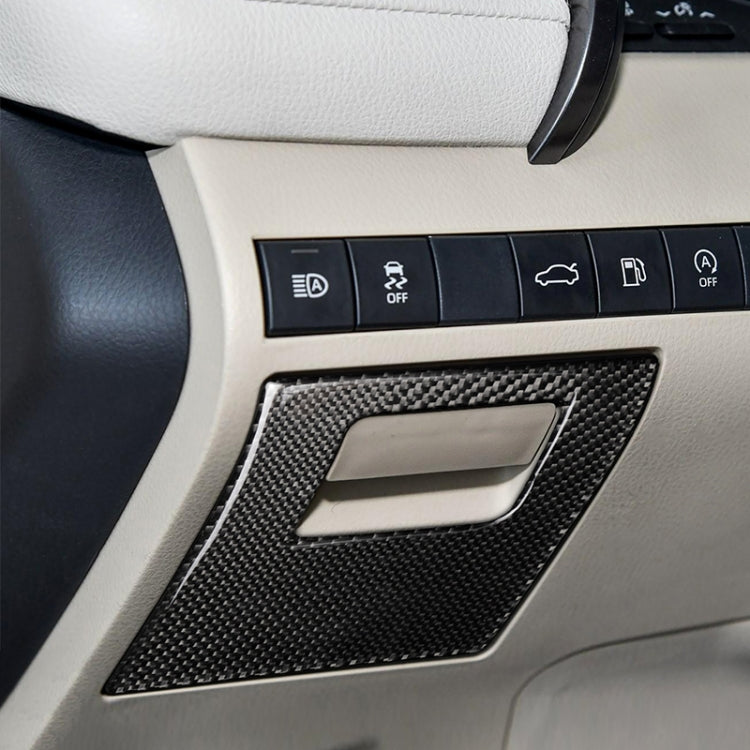 Car Carbon Fiber Main Driving Storage Box Decorative Sticker for Toyota Eighth Generation Camry 2018-2019, Left Drive