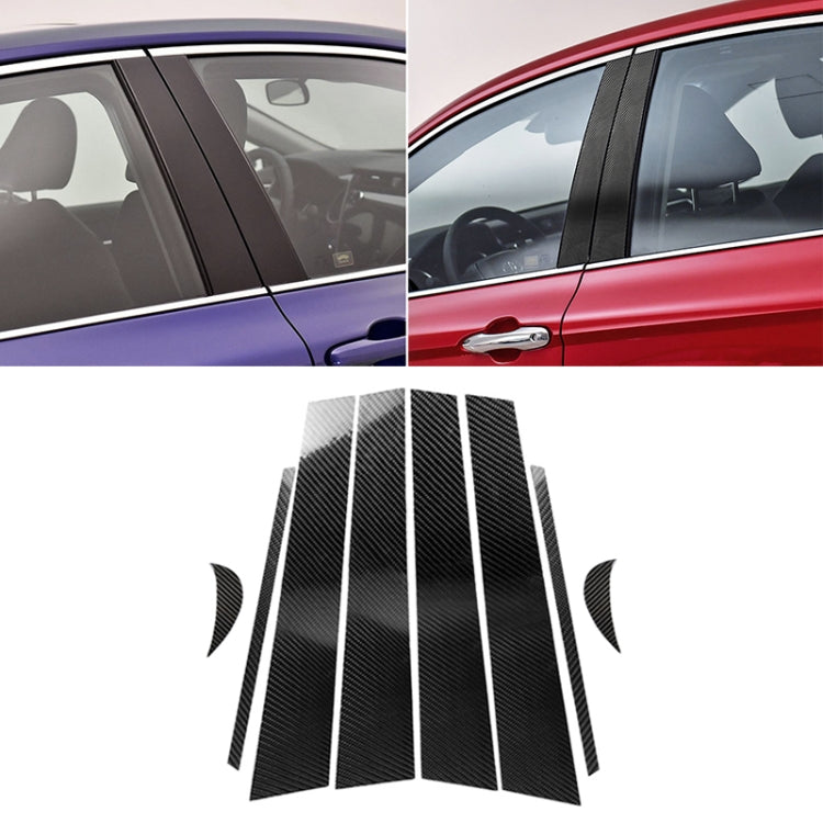 8 in 1 Car Carbon Fiber B Column Decorative Strip for Toyota Eighth Generation Camry 2018-2019