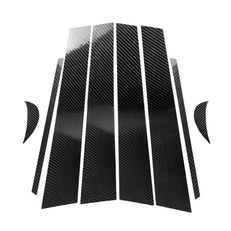 8 in 1 Car Carbon Fiber B Column Decorative Strip for Toyota Eighth Generation Camry 2018-2019