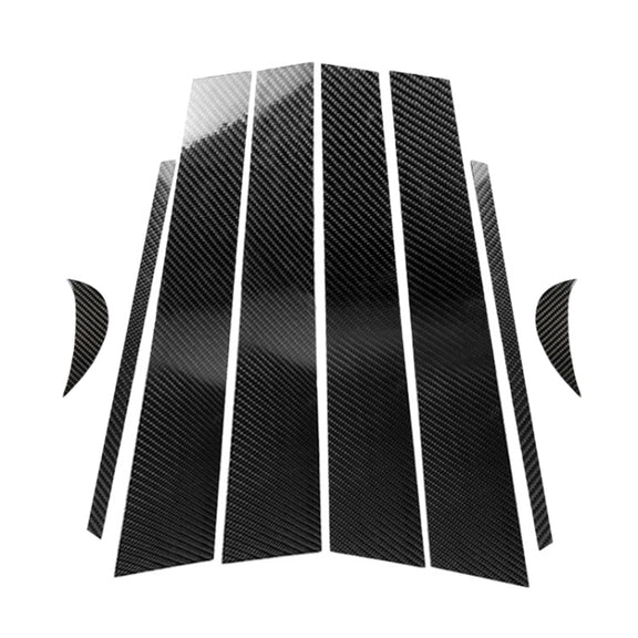 8 in 1 Car Carbon Fiber B Column Decorative Strip for Toyota Eighth Generation Camry 2018-2019