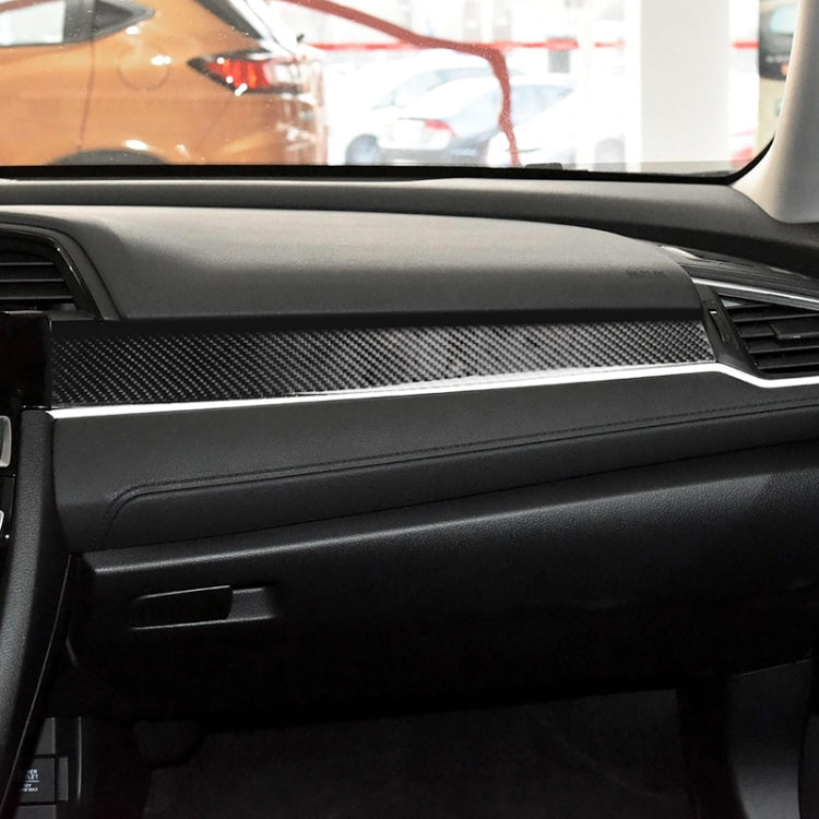 Car Carbon Fiber Central Control Decorative Sticker for Honda Tenth Generation Civic 2016-2019