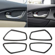 4 PCS Car Carbon Fiber Door Inner Wrist Frame Decorative Sticker for Honda Tenth Generation Civic 2016-2019 - Car Interior Mouldings by PMC TechLife | Online Shopping South Africa | PMC TechLife | Buy Now Pay Later Mobicred