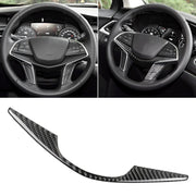 Car Carbon Fiber Steering Wheel Decorative Sticker for Cadillac XT5 2016-2017