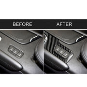 Car Carbon Fiber Gear Position Panel Decorative Sticker for Cadillac XT5 2016-2017, Left Drive