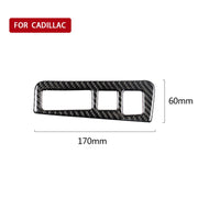 Car Carbon Fiber Headlight Switch Frame Decorative Sticker for Cadillac XT5 2016-2017, High Version, Left Drive