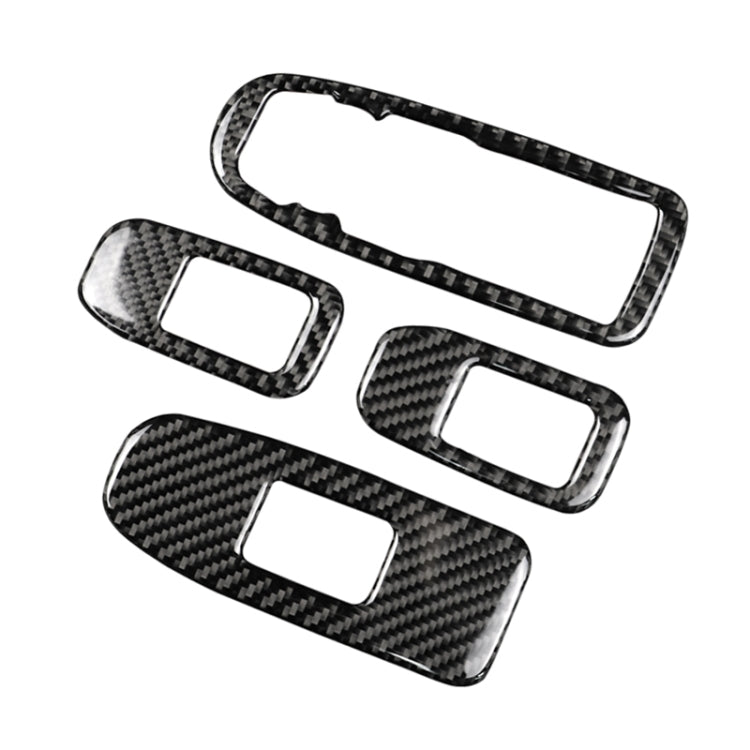 Car Carbon Fiber Door Window Lift Panel Decorative Sticker for Cadillac XT5 2016-2017