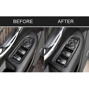 Car Carbon Fiber Door Window Lift Panel Decorative Sticker for Cadillac XT5 2016-2017