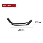 Car Carbon Fiber Front Fog Light Decorative Stripe for Cadillac XT5 2016-2017, Left Drive