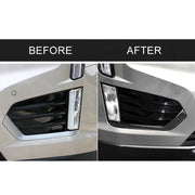 Car Carbon Fiber Front Fog Light Decorative Stripe for Cadillac XT5 2016-2017, Left Drive