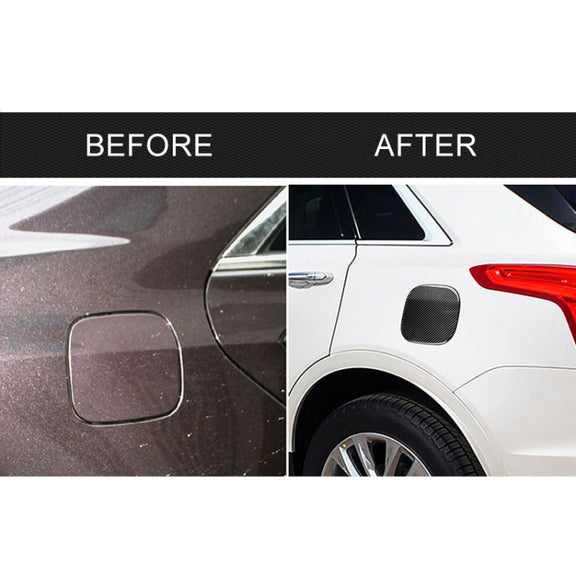 Car Carbon Fiber Fuel Tank Cap Decorative Sticker for Cadillac XT5 2016-2017