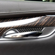 Car Carbon Fiber Door Inner Wrist Decorative Sticker for Cadillac XT5 2016-2017