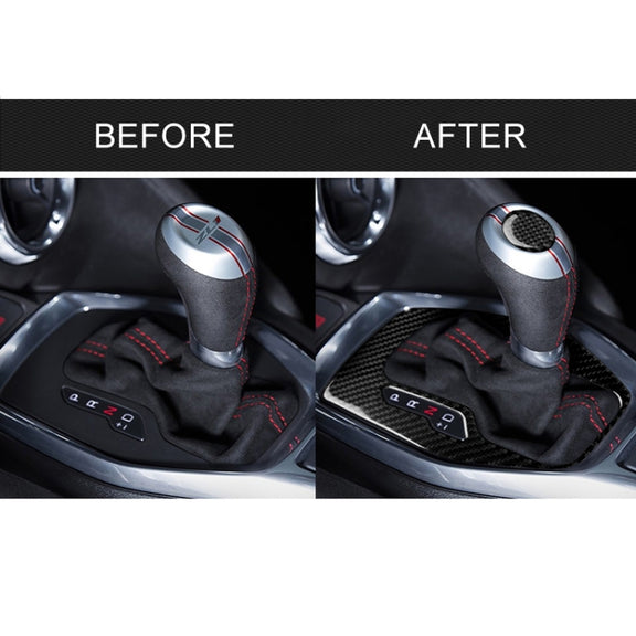 2 in 1 Car Carbon Fiber Gear Frame Decorative Sticker for Chevrolet Camaro 2017-2019