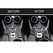 2 in 1 Car Carbon Fiber Central Control Gear Outer Frame Decorative Sticker for Chevrolet Camaro 2017-2019