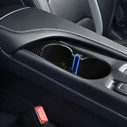 Car Carbon Fiber Water Cup Holder Decorative Sticker for Chevrolet Camaro 2017-2019