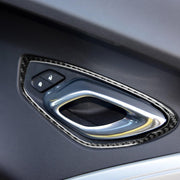 2 PCS Car Carbon Fiber Door Inner Handle Panel Decorative Sticker for Chevrolet Camaro 2017-2019