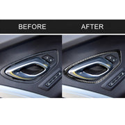 2 PCS Car Carbon Fiber Door Inner Handle Panel Decorative Sticker for Chevrolet Camaro 2017-2019
