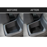 Car Carbon Fiber Rear Seat Storage Box Decorative Sticker for Chevrolet Camaro 2016