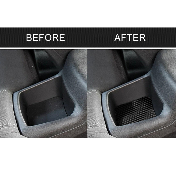 Car Carbon Fiber Rear Seat Storage Box Decorative Sticker for Chevrolet Camaro 2016