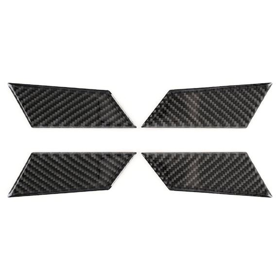 4 PCS Carbon Fiber Car Inner Door Bowl Decorative Sticker for Porsche Macan