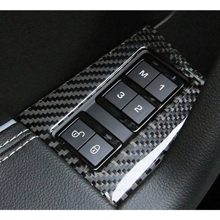 Carbon Fiber Car Memory Lock Panel Decorative Sticker for Jaguar F-PACE 2016-2020