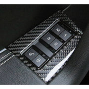 Carbon Fiber Car Memory Lock Panel Decorative Sticker for Jaguar F-PACE 2016-2020