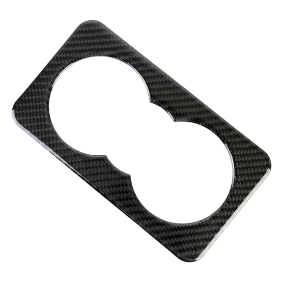 Carbon Fiber Car Rear Water Cup Frame Decorative Sticker for Jaguar F-PACE 2016-2020